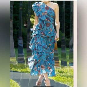 ULLA JOHNSON Ondine Midi Dress Lagoon Sz 0